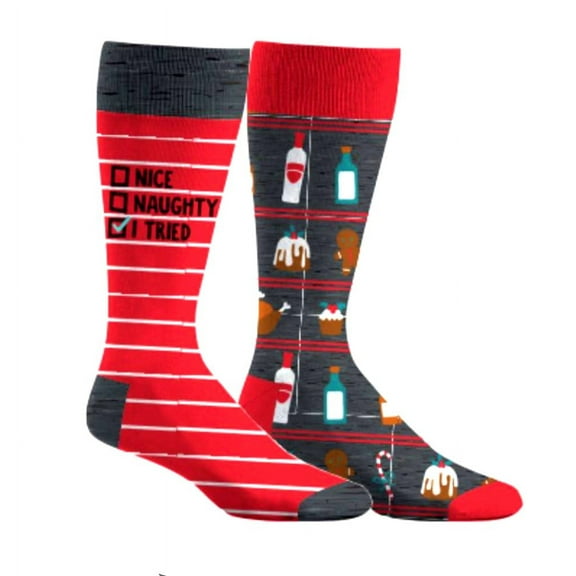 Men's Christmas Holiday Crew Socks, 2 Pack