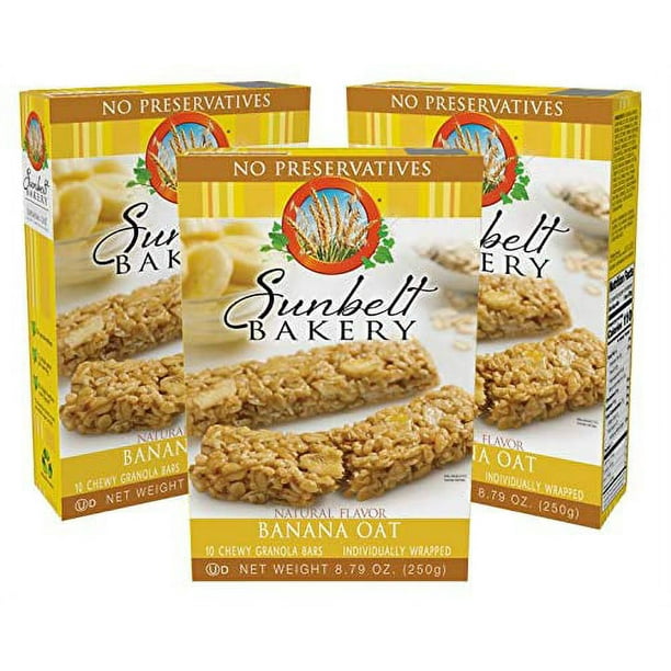 Sunbelt Bakery Banana Oat Chewy Granola Bars, 30 Count