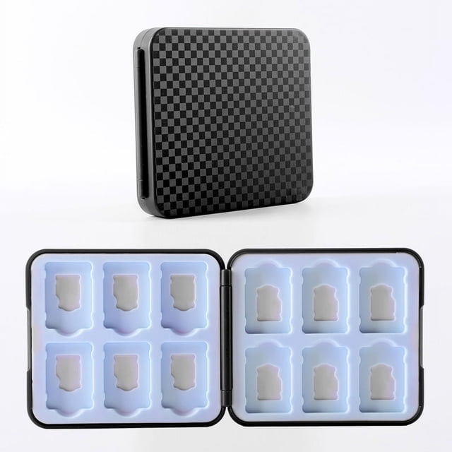 Caja de almacenamiento para tarjetas de juego NS Switch Card Box con adsorción magnética TF de silicona suave portátil perimetral
