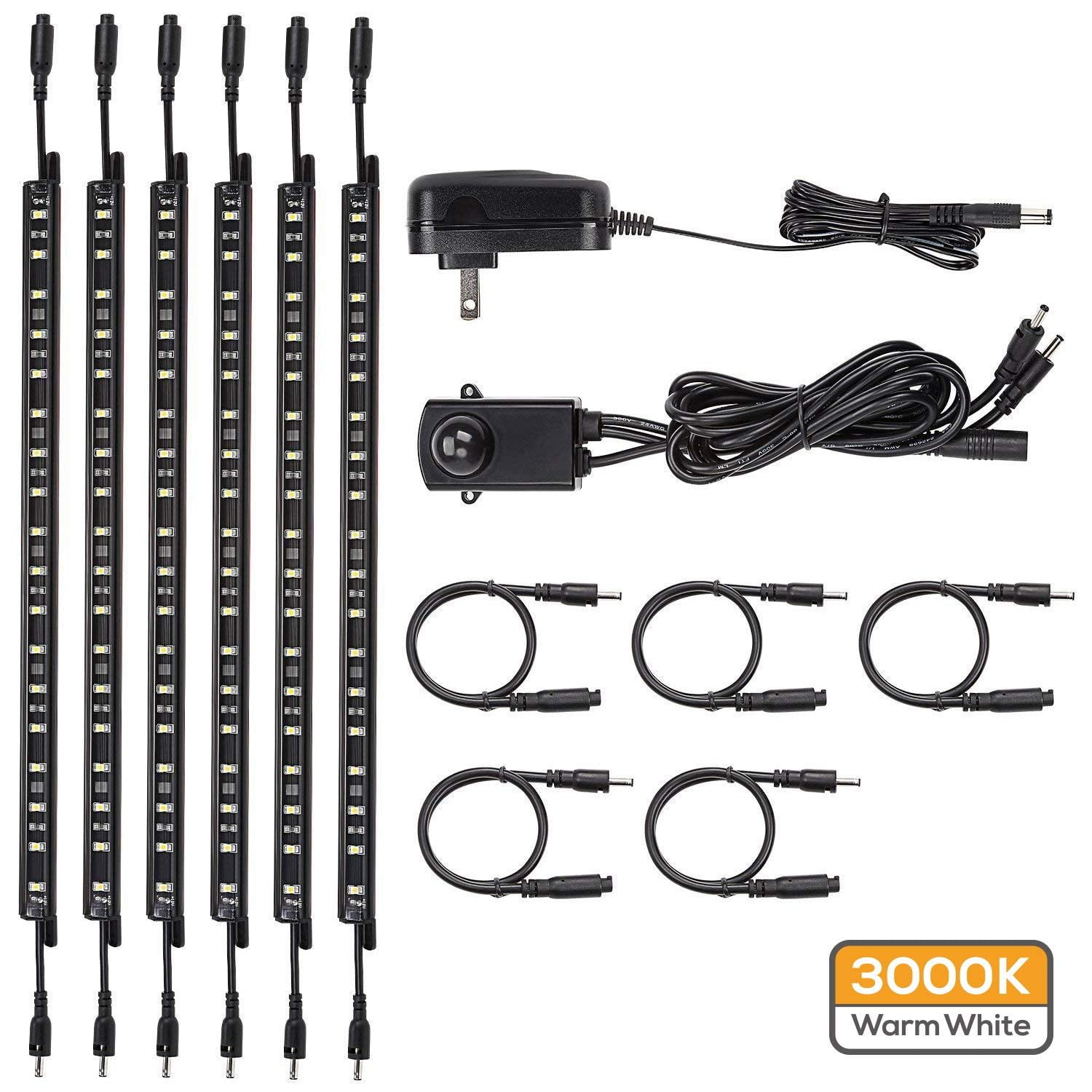 TORCHSTAR LED Safe Lighting Kit, 12 Inch 3000K Warm White, UL Adapter