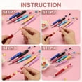 thumbnail image 4 of Bolígrafos de cuentas Uxcell 30 paquetes de tinta negra bolígrafo de plástico creativo DIY para maestros, oficina, manualidades, decoraciones de fiesta, suministros hechos a mano, blanco, 4 of 7