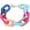 J colorful1, variant on Multicolor Resin Lightweight Summer Chunky Thick Link Chain Bracelets Trendy Y2k Rainbow Candy Color Thick Paperclip Chain Bracelet for Women Girls Teen Surfer Beach Jewelry
