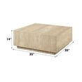 thumbnail image 2 of Square Travertine Coffee Table | Provide Space for Books | Plywood and Natural Stone | Enhance Room Aesthetics, 2 of 2