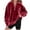 Wine, variant on Jalioing Kids Sweatshirts Solid Velvet Half Zip Collared Pullover Tops Girls Fall Winter Casual Velour Shirt