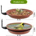 thumbnail image 5 of GIXUSIL 3Pcs Bird Trays Tree Mounted For Bird Feeder Bird Bath Bowl,Bird Feeder Tree Mounted Bird Feeding Tray Plastic Bird Seed Tray Water Bath Bowl For Outdoor Garden Decor,Brown, 5 of 7