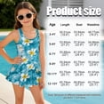 thumbnail image 5 of DISNIMO Girls Swimsuit Plumeria Print Kids One Piece Bathing Suit Skirted Sleeveless Swimwear U Neck Swim Dress Comfortable Breathable Swimsuits for Hawaiian Summer Beach Vacation, 5 of 8