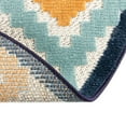 thumbnail image 7 of Unique Loom Belize Outdoor Collection Area Rug - Sarstoon (5' 3" Round Ivory/Light Blue), 7 of 7
