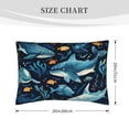 Queen Size Pillows Cases Standard Size 20x26 In Playful Whales