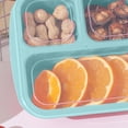 thumbnail image 4 of Yhmxh 3-Compartment Bento Box Lunch Containers, Reusable Leak-Proof Meal Prep Containers, Wheat Straw Divided Food Storage Boxes With Lids, Stackable Snack Boxes for Work, and Travel, Microwavable, 4 of 6