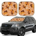 thumbnail image 2 of Picia Hippie Ditsy Floral 2 Piece Car Windshield Sun Shade Foldable | Foldable Sun Shield for Front Window Blocks UV Rays and Keeps Your Vehicle Cool-Large, 2 of 7