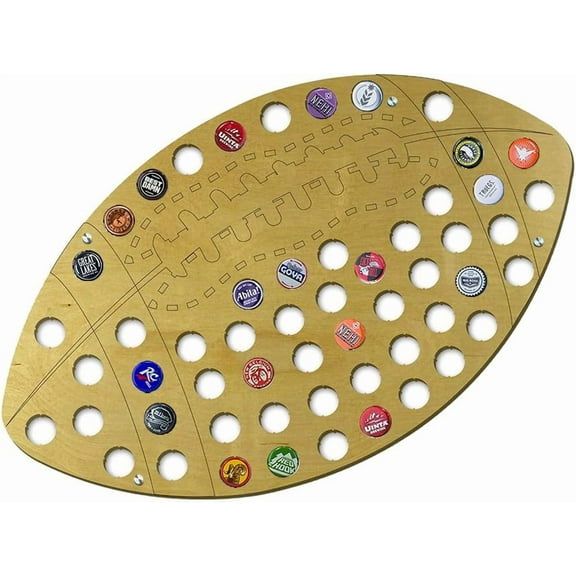 Torched Football Beer Cap Holder Wall Mount Display Decor Default Title