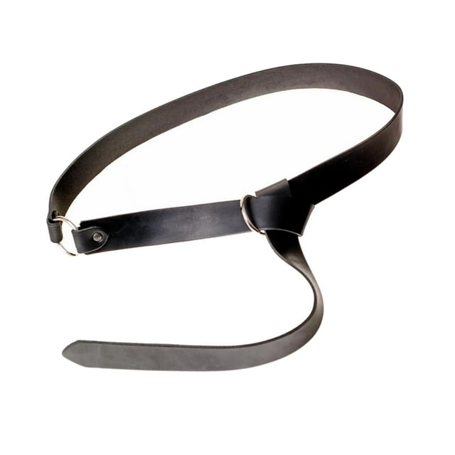 Cinturón de caballero medieval Macarena ajustable de cuero PU negro