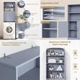 thumbnail image 5 of Over The Toilet Storage, Taller Bathroom Organizer Space-Saving Storage Cabinet with Adjustable Shelves and Double Doors, 77 in H, Grey, 5 of 5