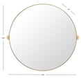 thumbnail image 3 of SAFAVIEH Eldia 36 in. Dia Round Solid Mirror, Gold, 3 of 7