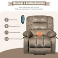 thumbnail image 3 of Power Lift Recliner Chair with Heat and Vibration Massage, UHOMEPRO Modern Fabric Elderly Electric Reclining Sofa with Remote Control and Side Pockets for Living Room Home Theater, Light Brown, 3 of 14