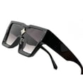 thumbnail image 2 of Fashion Sunglasses Retro Oversize Flat Lens Women Men Shades Black, 2 of 11