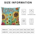 thumbnail image 5 of COMIO Sunflower Throw Pillow Covers Summer Outdoor Yellow Sunflowers Floral Throw Pillow Case For Sofa Bedroom Living Room Bed Couch Home Sweet Home Cushion Covers Decorative,, 5 of 5