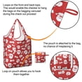 thumbnail image 4 of 5 Pack Foldable Shopping Bag,Red Christmas Santa Pattern Reusable Grocery Bags with Pockets,Large Reusable Tote Bags with Handles Waterproof & Lightweight, 4 of 6