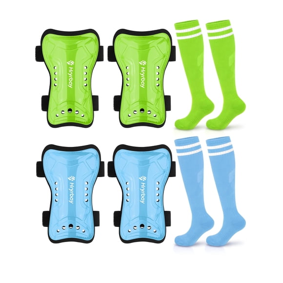Set de canilleras y medias de fútbol para niños Hryrbay