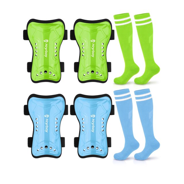 Set de canilleras y medias de fútbol para niños Hryrbay