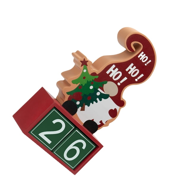 Calendario de Adviento de Navidad de madera Cateissary