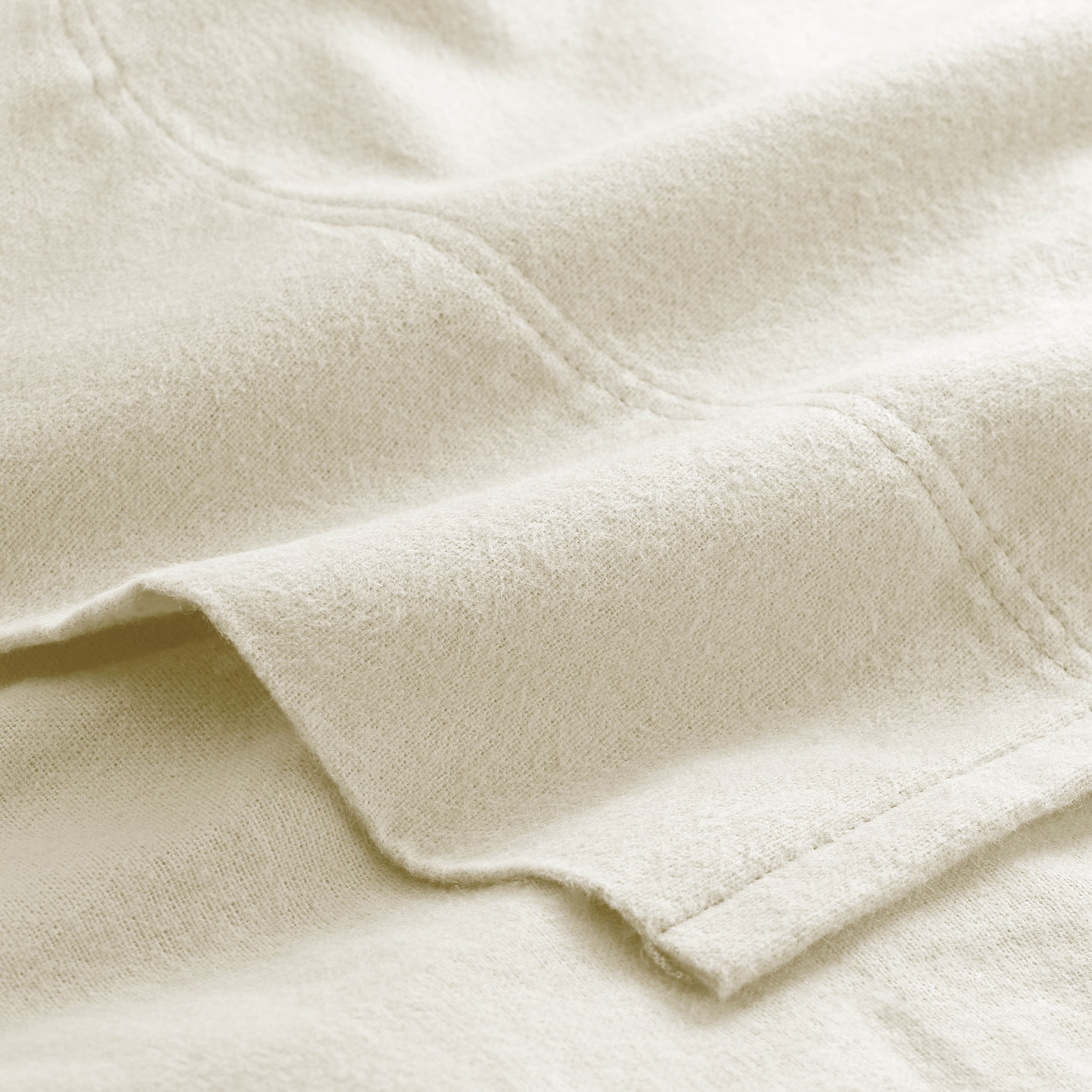 Bare Home 100% Cotton Flannel Sheet Set, Heavyweight, Deep Pocket (Queen, Ivory)