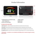 thumbnail image 2 of Hud Head-up Display P16 Obd Car Water Temperature Digital Display Black, 2 of 5