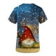 thumbnail image 5 of Pntutb Moda para mujer Camisetas de manga corta con cuello en V Uniforme de trabajo Estampado de Navidad con tops de blusa de bolsillo Pntutb Pntutb-3165, 5 of 5