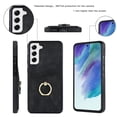 thumbnail image 3 of Nalacover for Samsung Galaxy S21 FE 6.4 inch Wallet Back Case,Luxury PU Leather Soft TPU Anti-Drop Shockproof Two Card Slots with Finger Ring Holder Kickstand Ultra Slim Phone Cover.Black, 3 of 8