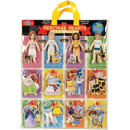 Heritage Hearts Wooden Magnetic Dress-Up Doll Friends