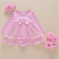 thumbnail image 2 of WIBACKER Newborn Baby Girls Flowers Romper Dress Sets Infant Tutu Dresses Party Outfits + Headband + Shoes, 2 of 5