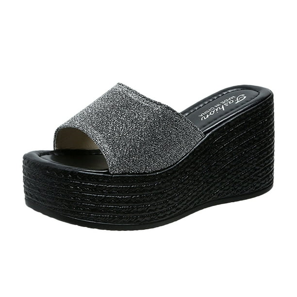 Amzcrzy Zapatos de mujer,Zapatos de mujer,Zapatillas de mujer, Sandalias de playa transpirables con tacón Matsu, suela gruesa y tacón inclinado para mujer Sandalias Mujer Zapatillas De Casa