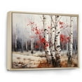 thumbnail image 2 of Designart "Winter Contrast Birch Woods III" Tree Birch Floater Framed Wall Decor, 2 of 5