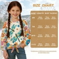 thumbnail image 7 of Xixirimido Dragonfly Vibrant Daisy Flower Pattern Girls Casual Tunic Tops Tie-hem Long Sleeve Loose Soft Blouse T-Shirt Cute Graphic Girls Shirts, Size 5-6, 7 of 7