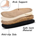 thumbnail image 6 of Boston Clogs for Women Boston Clogs Dupes Suede Soft Leather Clogs Classic Cork Clog Antislip Sole Slippers Waterproof Mules House Sandals with Arch Support and Adjustable Buckle Unisex, 6 of 7