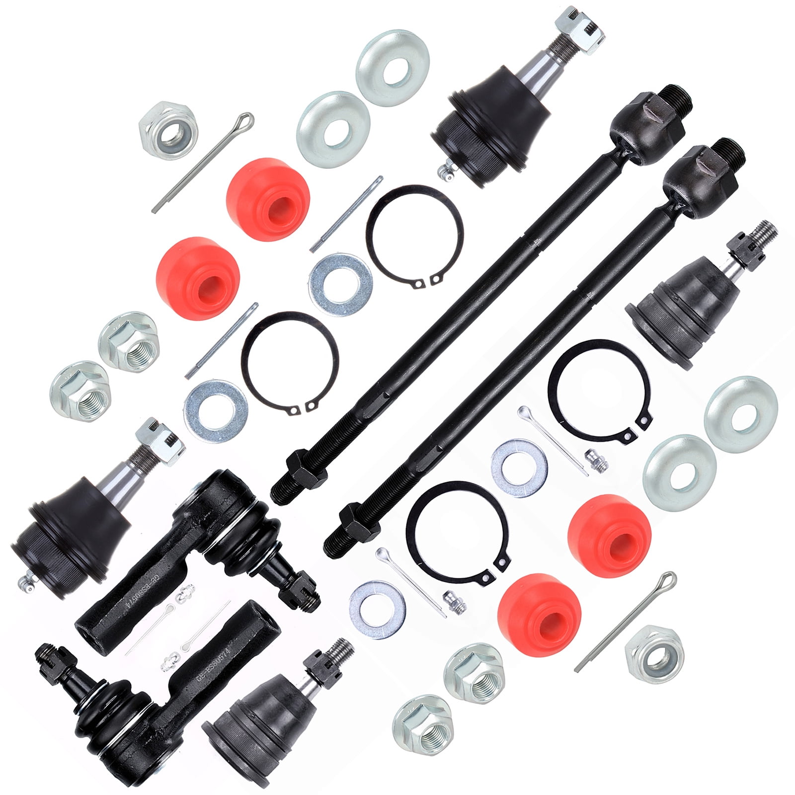 ECCPP - 10PC Inner Tie Rod End Lower Ball Joint Outer Tie Rod End Sway Bar Bushing Upper Ball Joint - Compatible with 2011-2012 for Ram 1500 - ES80574 EV800098 K7300 K7411 K80628 Suspension Kit