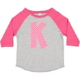 thumbnail image 3 of Inktastic Pink and White Polka Dots Letter K Boys or Girls Toddler T-Shirt, 3 of 5