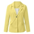 thumbnail image 5 of BRDFRL Women's Lined Blazers Business Casual Long Sleeve Blazer Open Front Lightweight Suit Jacket for Work Yellow 4XL, 5 of 5