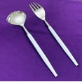 thumbnail image 3 of Classy R Us LLC Vibhsa Stainless Steel Salad Fork and Soup Spoon set of 12 (Hammered Mouth), 3 of 7