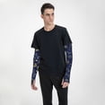 thumbnail image 3 of Xecao's Vintage Golden Butterfly print Arm Sleeves offer cooling UV protection and sports compression for both men and women., 3 of 5