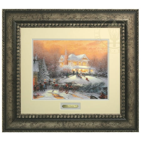 Thomas Kinkade Victorian Christmas Snowman Thomas Kinkade Victorian Christmas II - Prestige Home Collection (Antiqued Silver Frame) ()