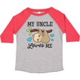 thumbnail image 3 of Inktastic My Uncle Loves Me with Sloth and Hearts Boys or Girls Toddler T-Shirt, 3 of 5