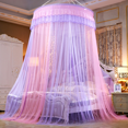 thumbnail image 2 of Mosquitera colgante de tela estilo princesa con forma de cúpula para cama, estilo europeo, con alambre de hierro, para colocar en el suelo, para adultos de 1,2 m, 2 of 5
