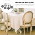 thumbnail image 5 of Clispeed 4Pcs Compact Table Cover Weights with Metal Clips Grey for Party and Outdoor Supply, 5 of 6