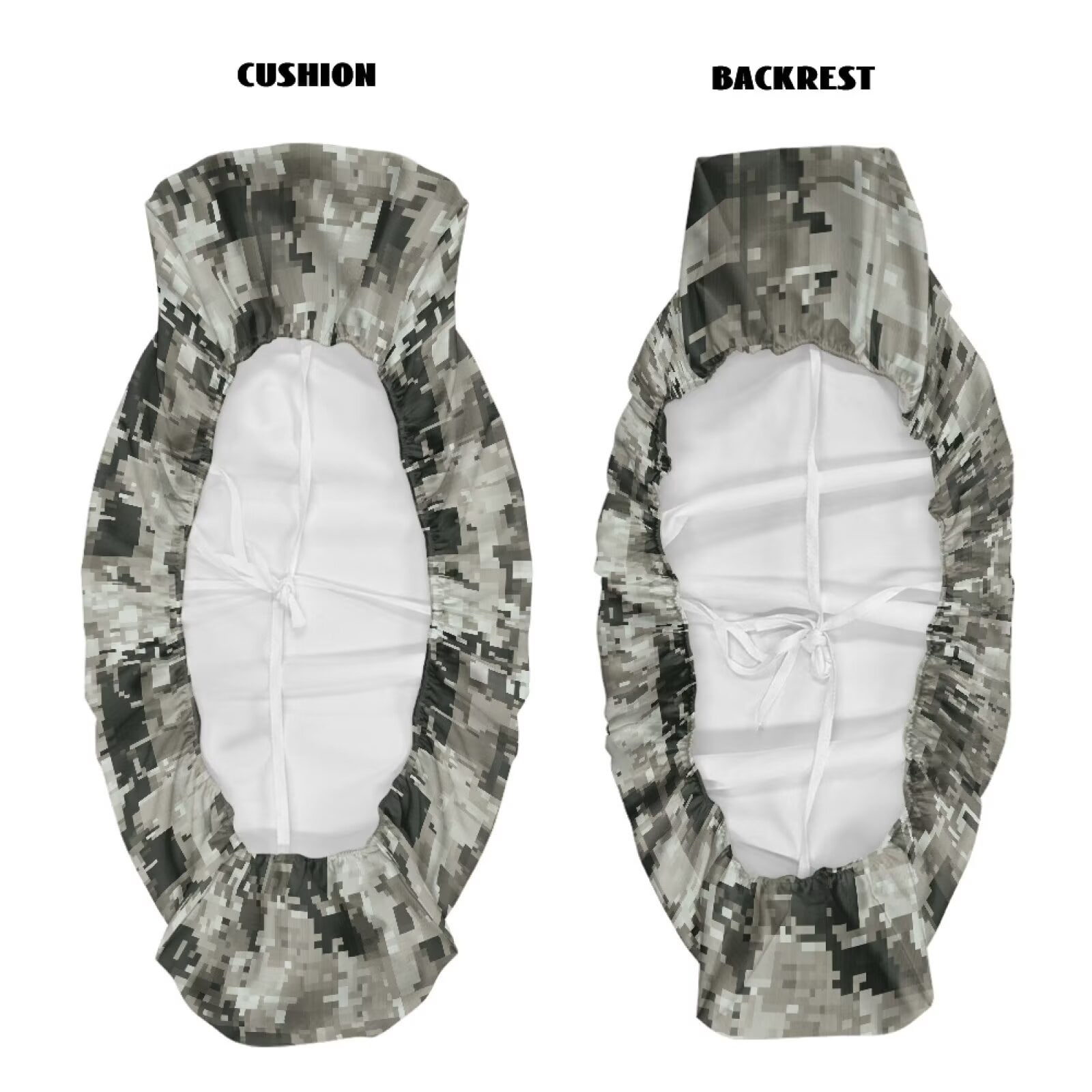 Binienty Grey Camo UTV Bench Seat Covers Compatible With Kawasaki Mule 3000 3010 3020, Easy to Install Anti-scratch Polyester UTV Seat Cover Set for Mule 4000 2009-2023 2025 2 Passenger Seats