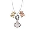 thumbnail image 2 of Delight Jewelry Silvertone Keep Calm The Doctor is Here Multi-Colored Crystal Mom Charm Necklace, 2 of 5