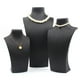 thumbnail image 4 of Exhibición de collares Maniquí de exhibición de collares Busto de joyería Exhibición de colgante independiente Negro 17x335cm, 4 of 8