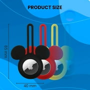 Disney Mickey Mouse Silicone AirTag Holder Keychains - 4-Pack