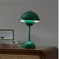 thumbnail image 4 of Mainstays Rechargeable 12" Green LED flowerpot Portable Metal Table Lamp, Cordless Dimmable Desk Lamp, 4 of 9