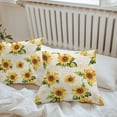 thumbnail image 5 of Sunflower Outdoor Pillow Covers Pack of 2 Vintage Flower Leaf Farmhouse Retro Background Waterproof Throw Pillow Covers Decorative Cushion Cases for Patio Garden Tent Balcony Couch 24x24 inch, 5 of 8